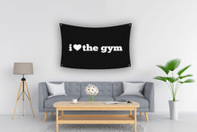 Load image into Gallery viewer, I HEART THE GYM BLACK Flag