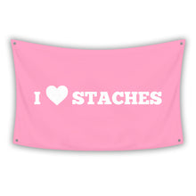 Load image into Gallery viewer, I HEART STACHES Flag
