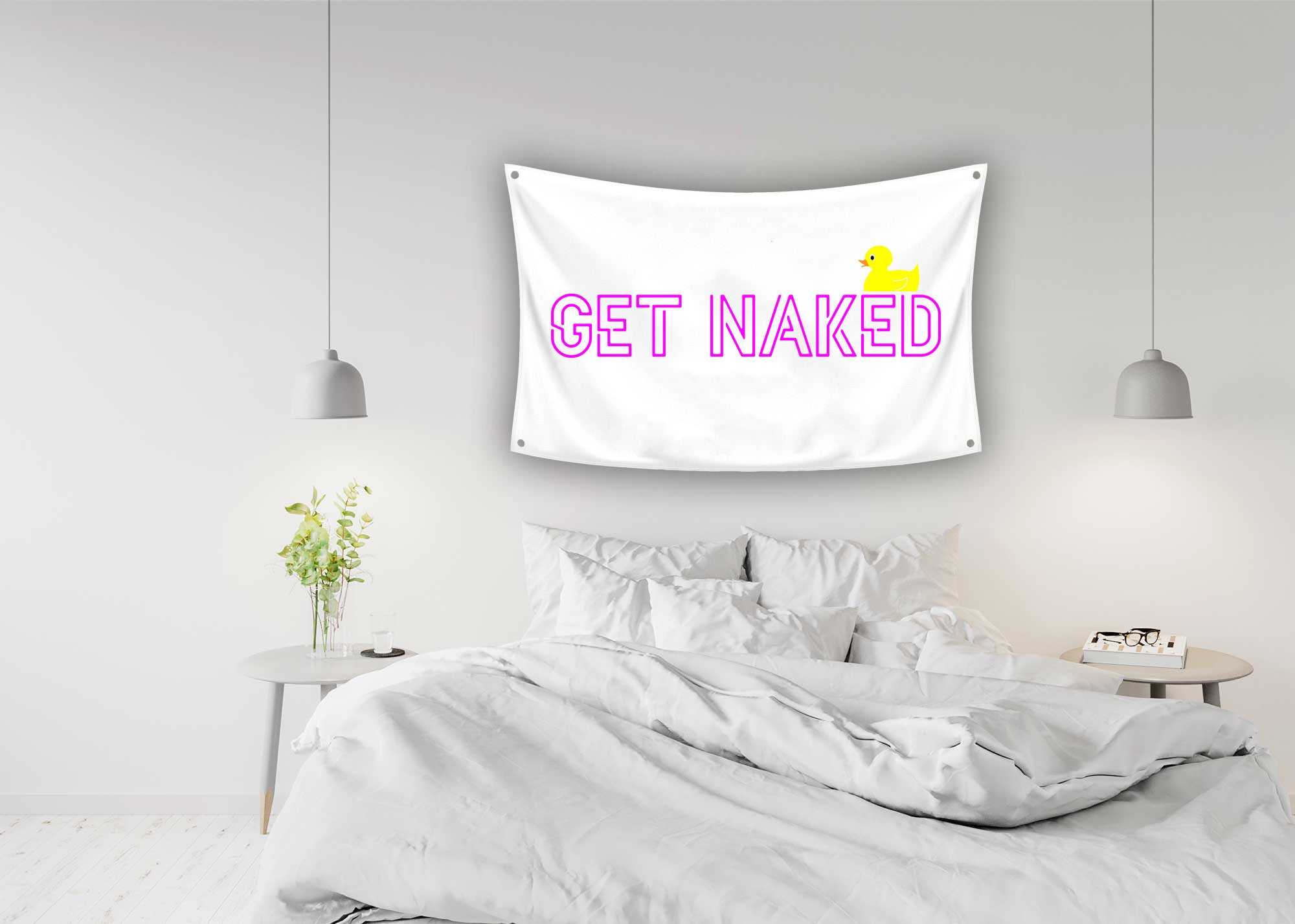 GET NAKED Bathroom Joke Flag – BabeFlag