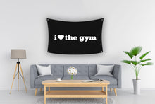 Load image into Gallery viewer, I HEART THE GYM BLACK Flag
