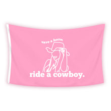 Load image into Gallery viewer, SAVE A HORSE RIDE A COWBOY Truck/Boat Flag
