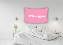 Load image into Gallery viewer, I HEART THE GYM PINK Flag

