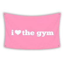 Load image into Gallery viewer, I HEART THE GYM PINK Flag
